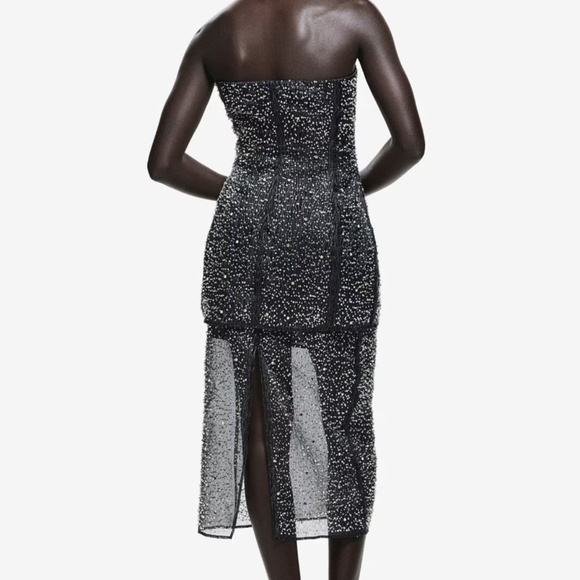 NWT H&M Limited edition Holiday 2024 collection Women Embellished Organza skirt - Picture 3 of 9